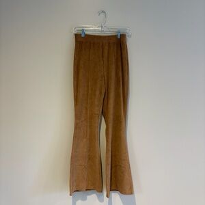 Aerie Tan Ribbed Pullon Elastic Waistband Pants